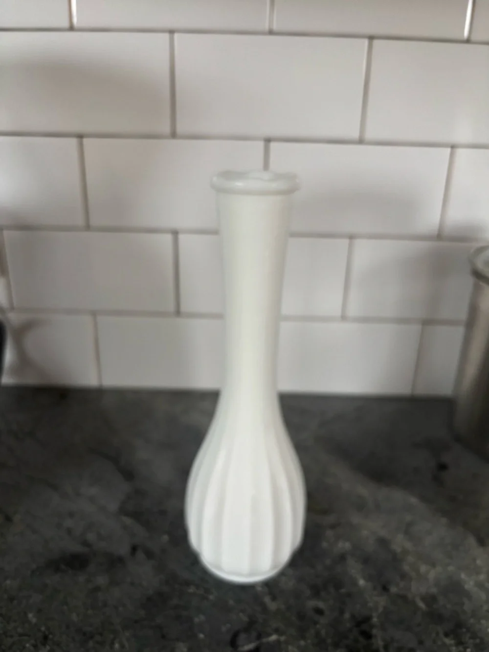 White Ceramic Bud Vase - Sleek Home Accent